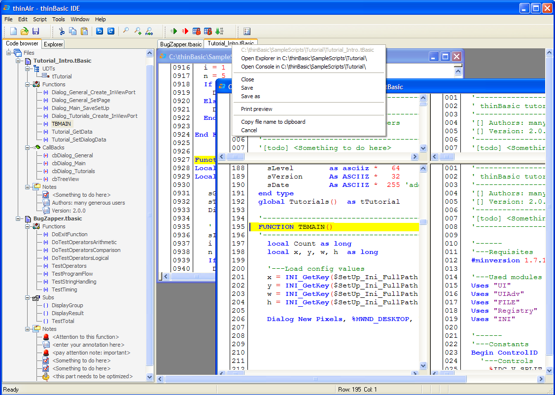 thinBasic programming language 1.9.16.17 screenshot